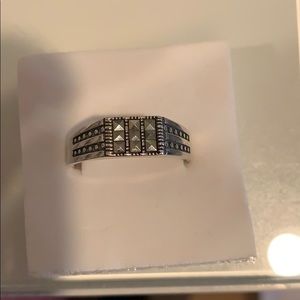 Men sterling silver Swarovski ring